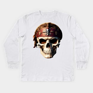 Just a Pirate Scull 2 Kids Long Sleeve T-Shirt